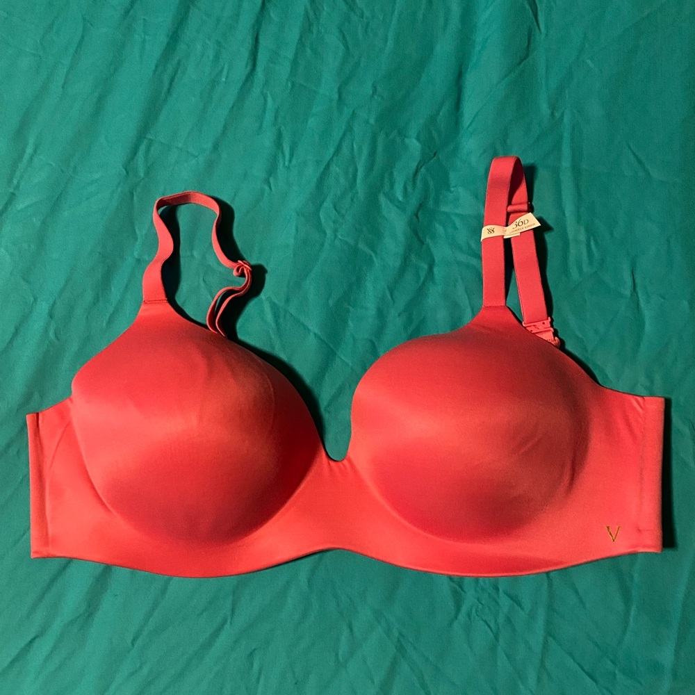 Victoria secret, lightly lined, wireless bra, pink, 36D